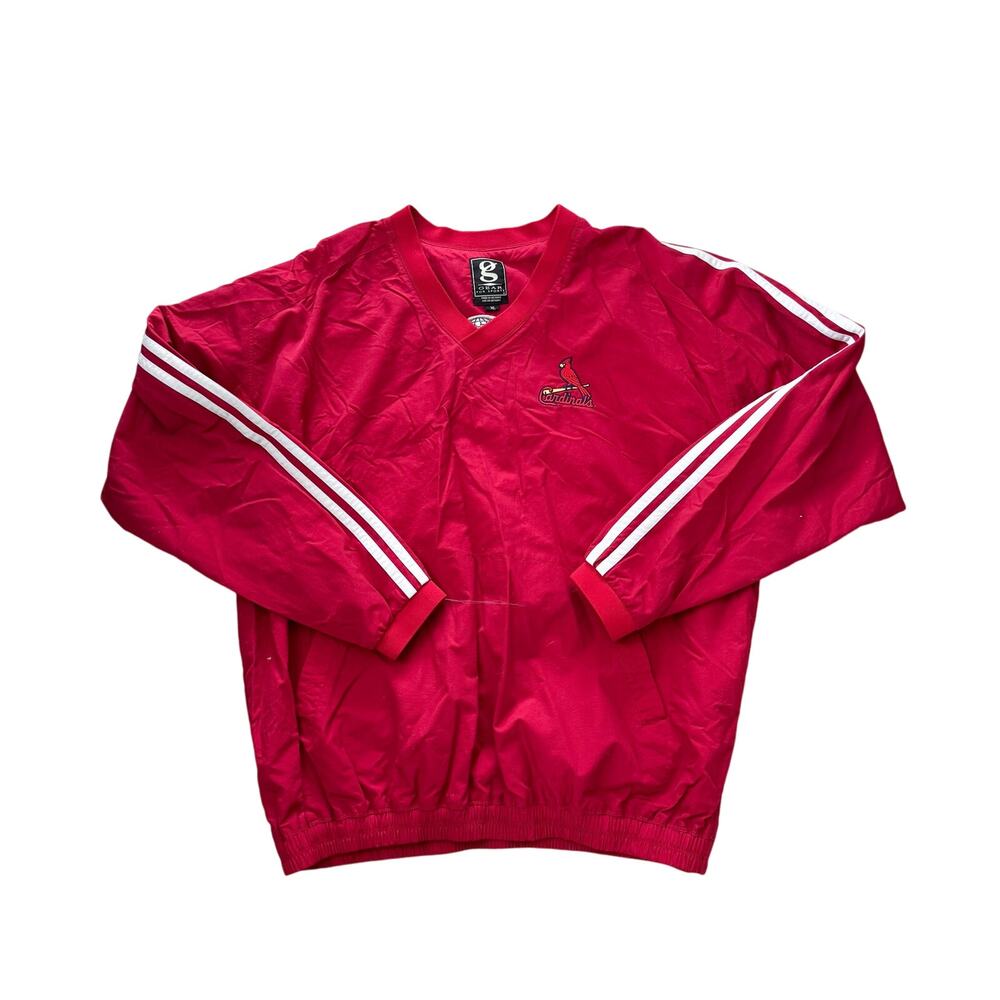 Vtg Gear for Sports Red St Louis Cardinals Pullover Windbreaker XL